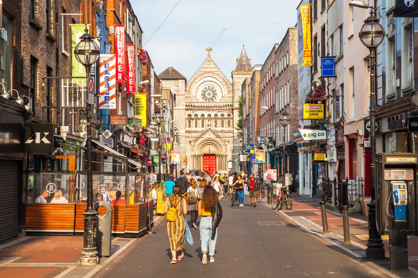 Rues géorgiennes colorées du centre de Dublin, Irlande